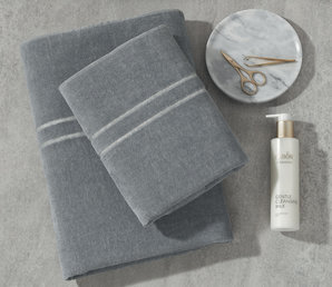 Изображение товара "LA GLAMOUR Feiler (stahlgrau - silber) шенилловое полотенце от Feiler"