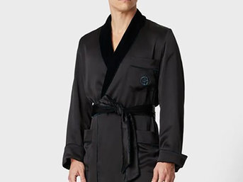 Изображение товара "Шелковый мужской халат GIORGIO ARMANI (black) от Archive"