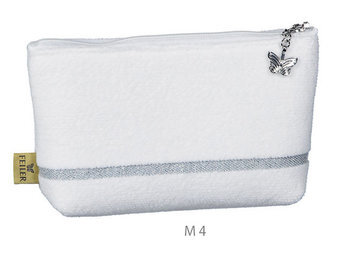 Изображение товара "LA GLAMOUR Feiler (weiss - silber) шенилловая косметичка от Feiler"