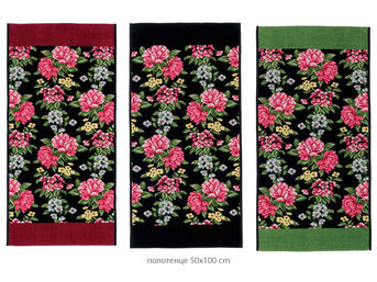 Изображение товара "PEONY BLACK Feiler шенилловое покрывало от Feiler"