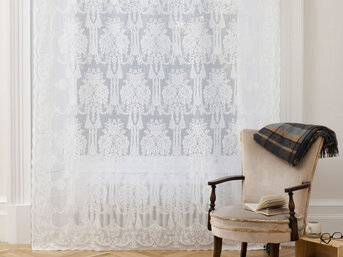 Изображение товара "TASSLE ROSE MADRAS PANEL MYB Textiles кружевное панно из мадраса от MYB Textiles "